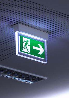 Picture showing a sign for emergency exit
